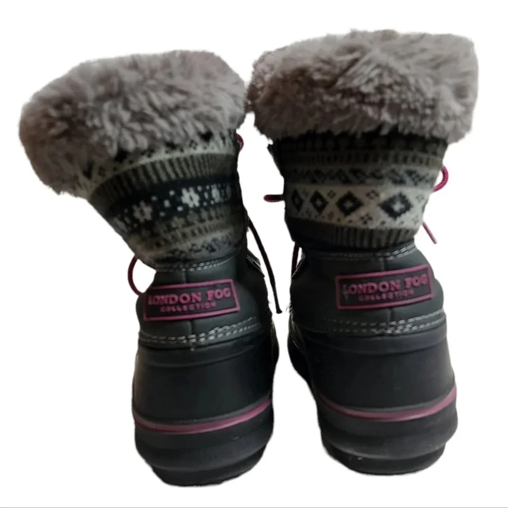 LONDON FOG Girls Tottenham Cold Weather‎ Warm Lined Snow Boot Size 4